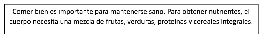 Ejemplo B (Parafraseado párrafo)