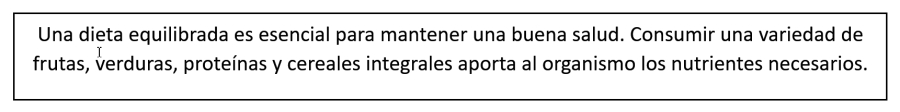 Ejemplo B (Párrafo original)